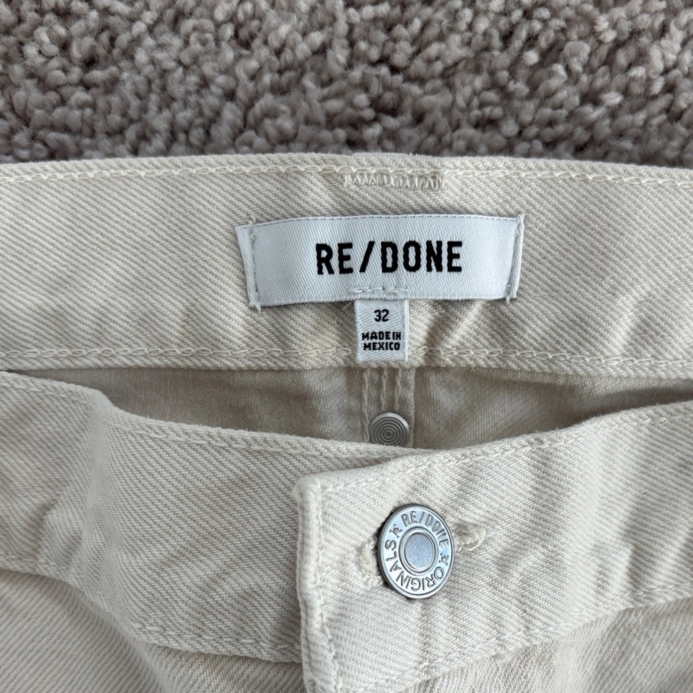 Re/Done Beige Utility work ware Pants Jeans - Picture 5 of 9